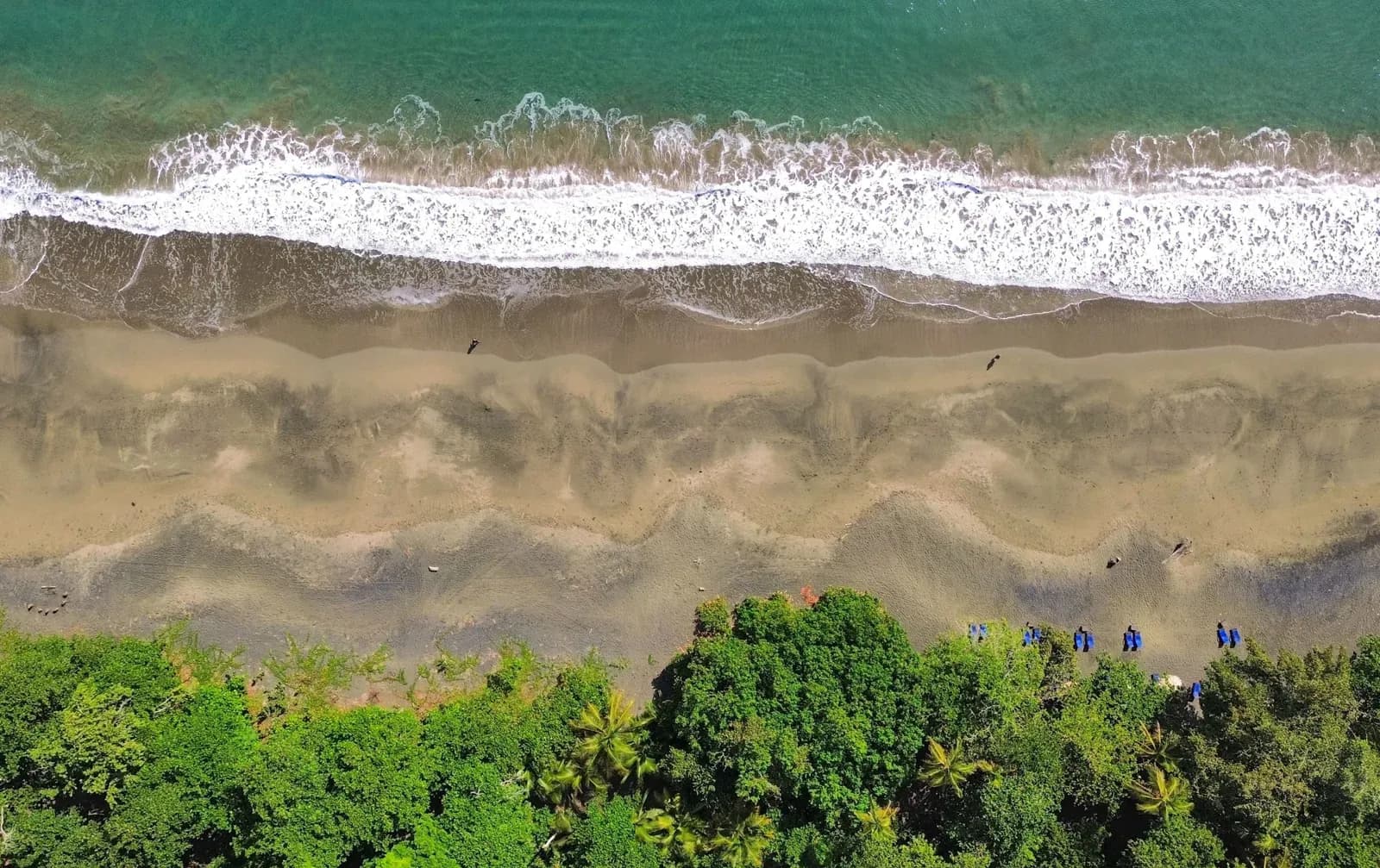 Playa Negra black volcanic sand beach near Puerto Viejo Costa Rica