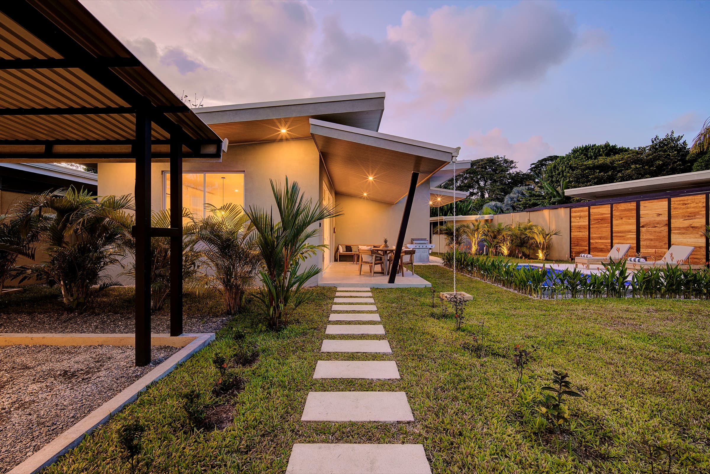 Tucana Villa illuminated exterior